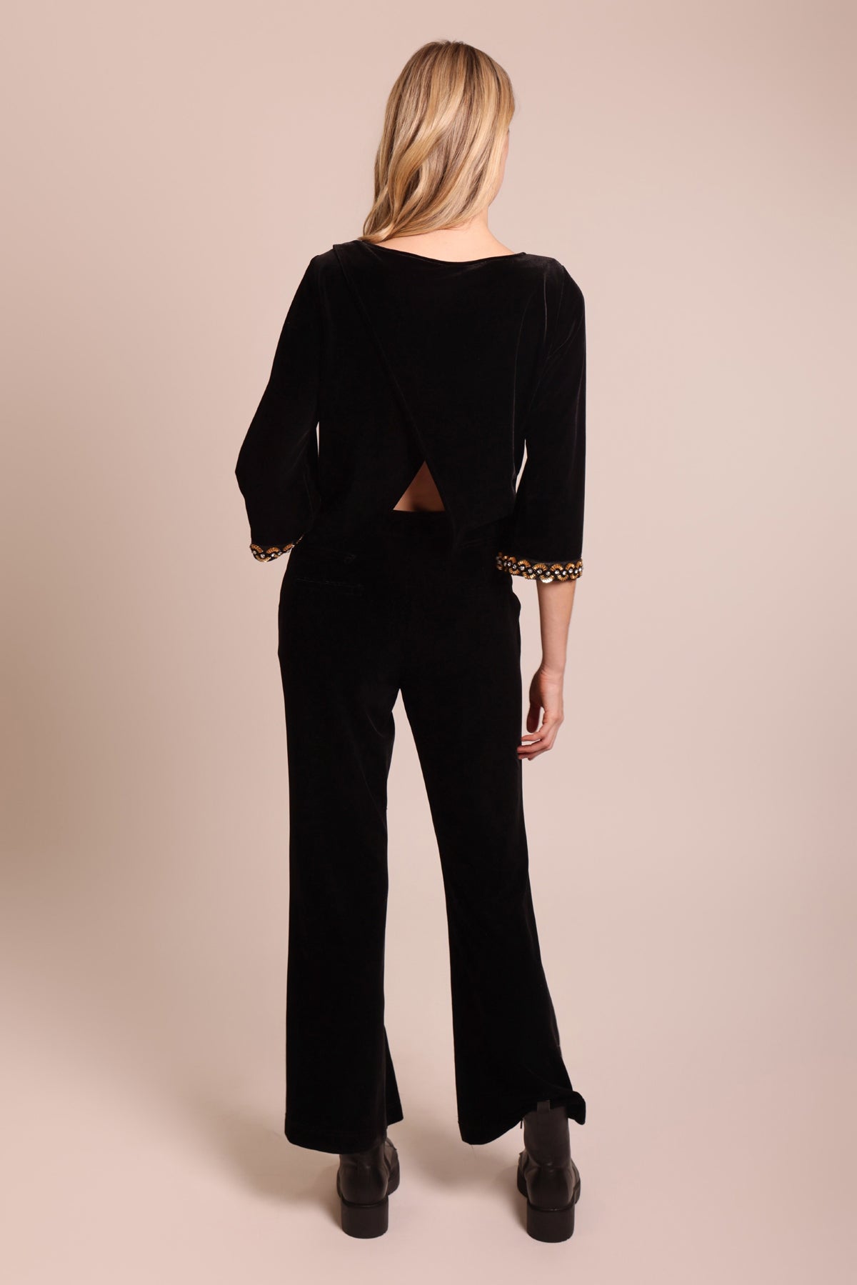 Ceeci Trousers - No Going Back Black Velvet