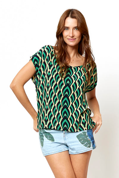 Sardu Blouse - Carmel Green