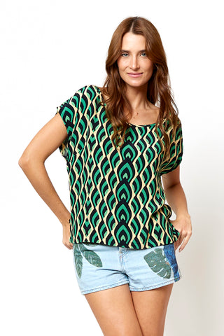 Sardu Blouse - Carmel Green