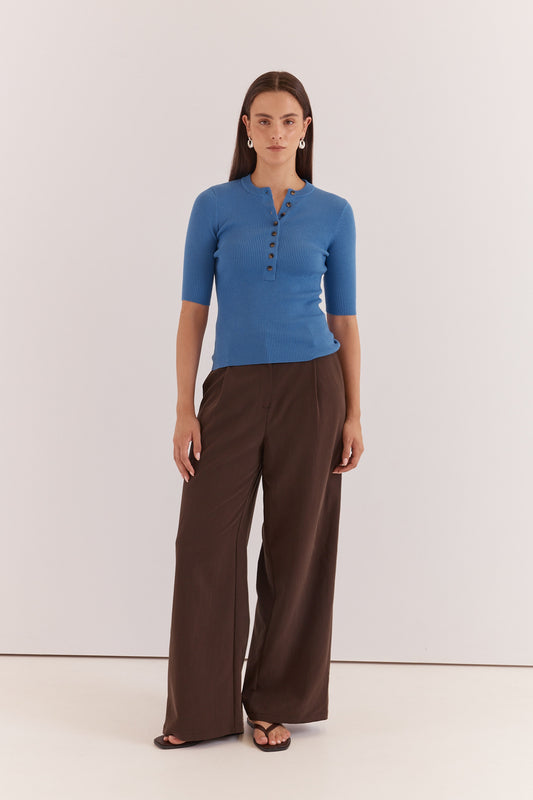 Lilee Rib Knit - Azure