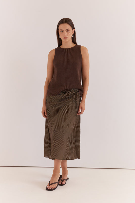 Kiani Knit Tank - Chocolate