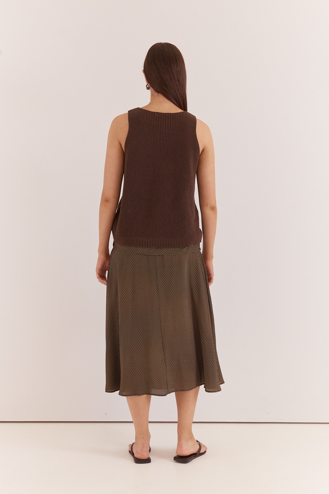 Kiani Knit Tank - Chocolate