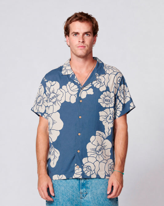 Nice Day Resort SS Shirt - Blue