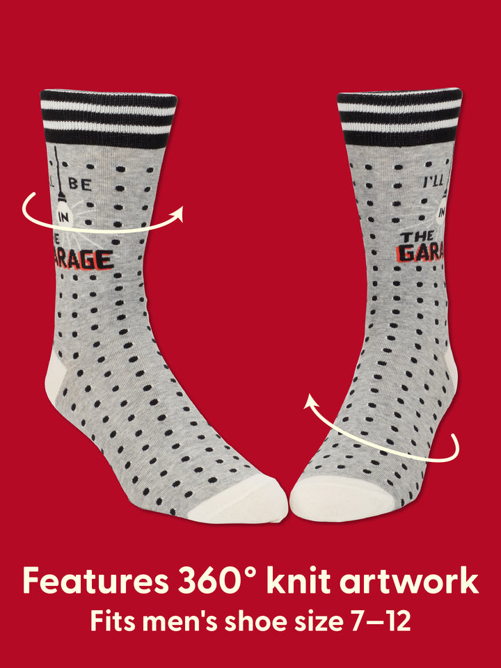 I'll Be In The Garage - Mens Socks