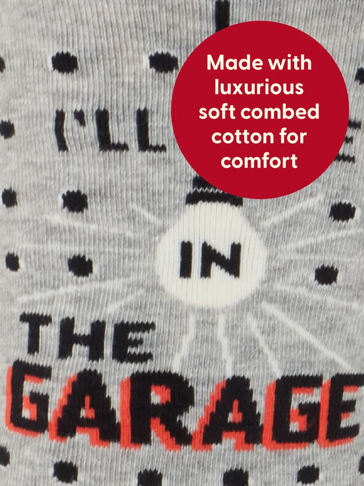 I'll Be In The Garage - Mens Socks