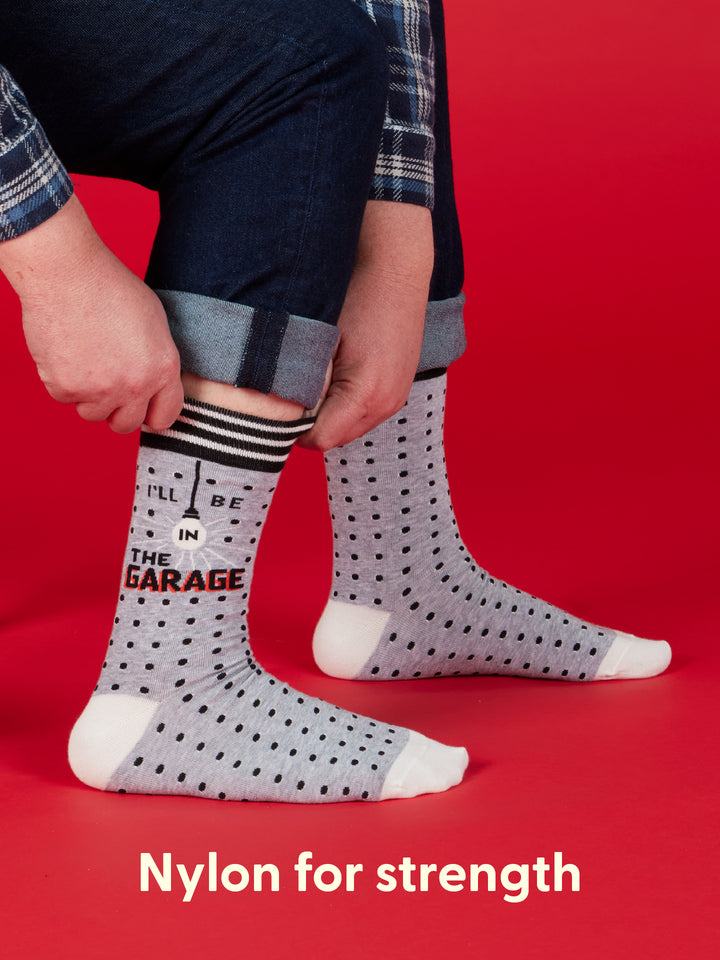 I'll Be In The Garage - Mens Socks