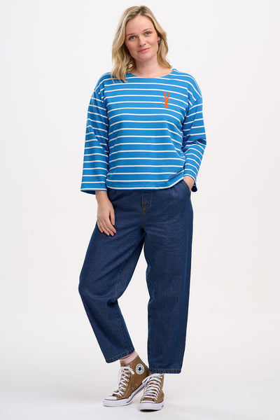Billie Breton Top - Lobster Stripe