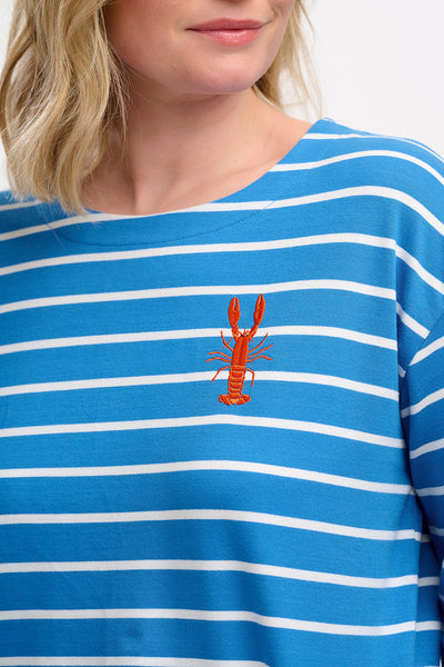 Billie Breton Top - Lobster Stripe