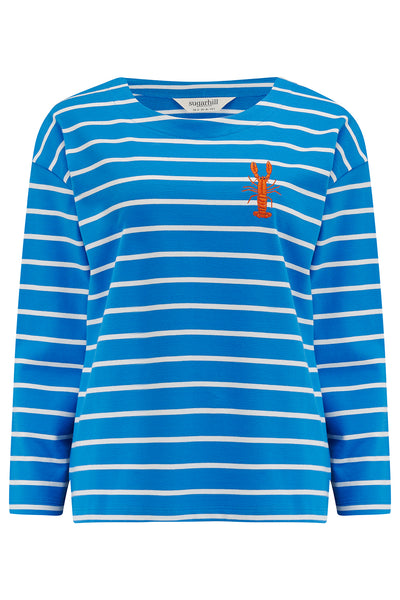 Billie Breton Top - Lobster Stripe