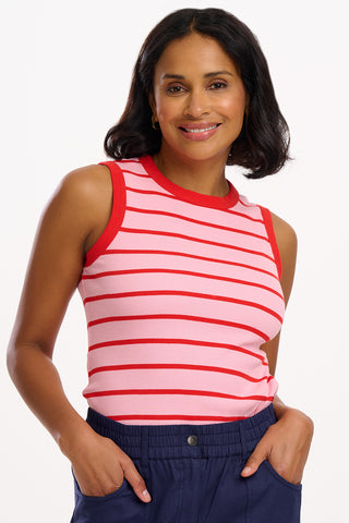 Ruth Fitted Vest Top - Stripes