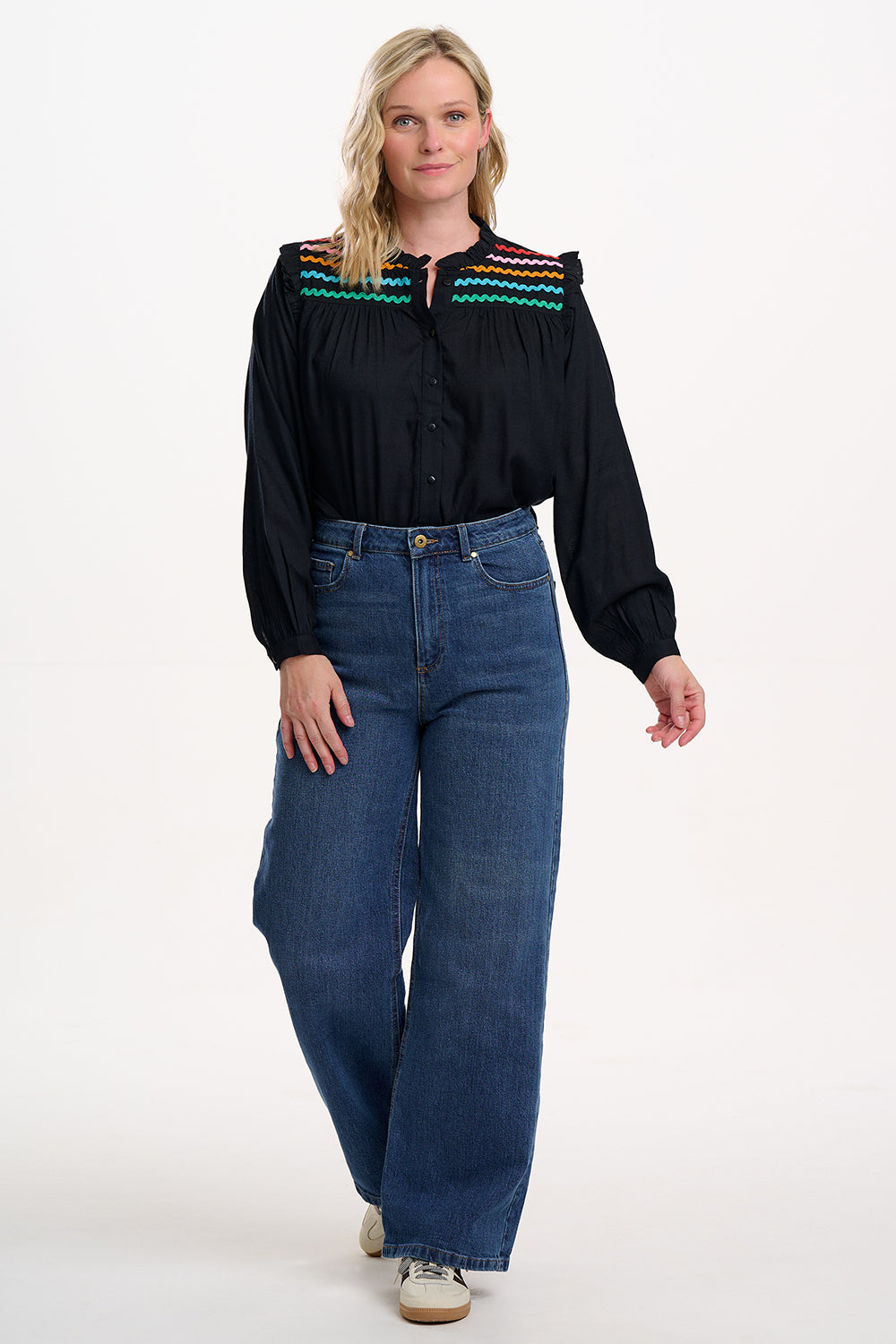 Safia Blouse - Rainbow Ric Rac