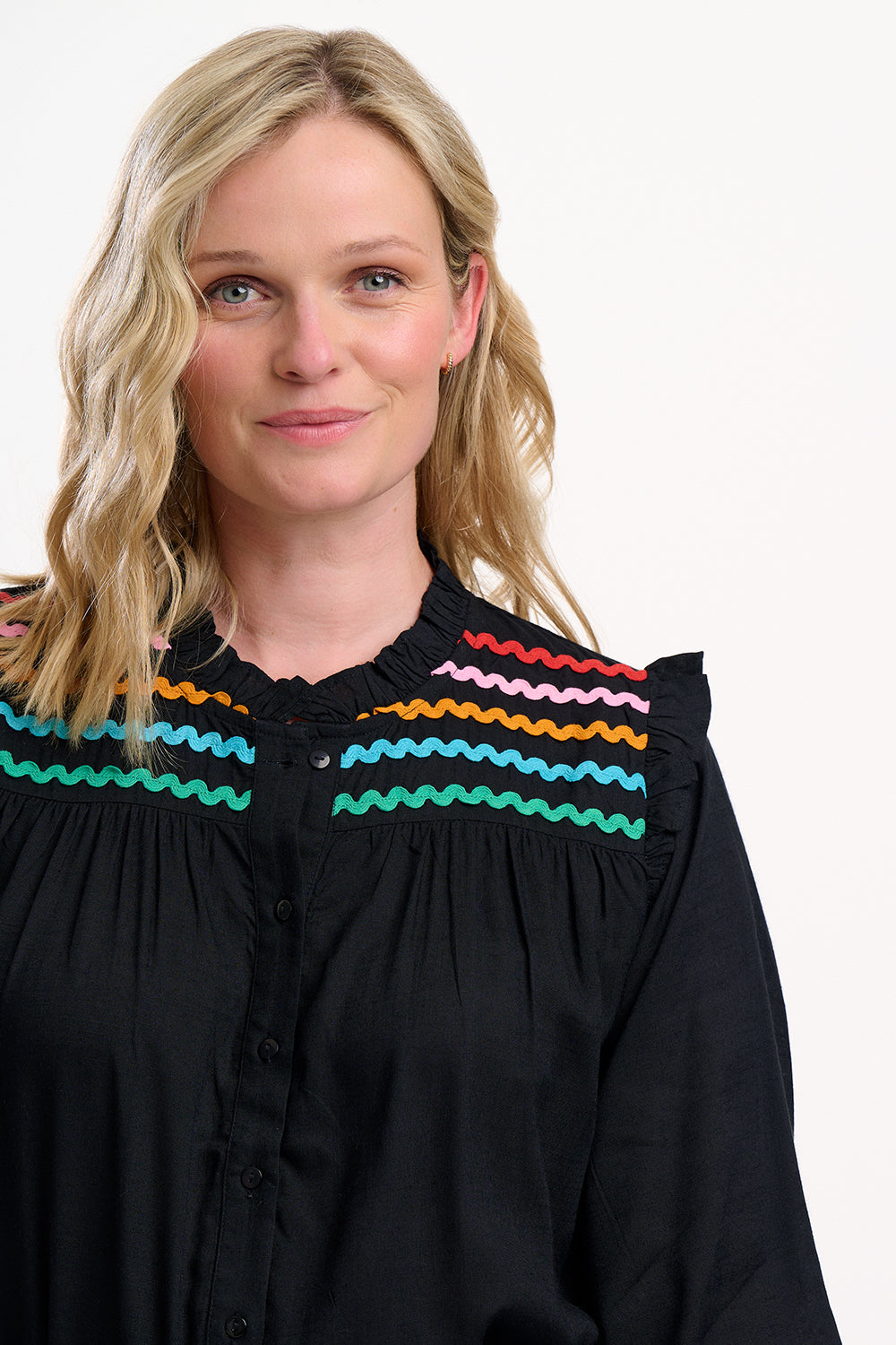 Safia Blouse - Rainbow Ric Rac