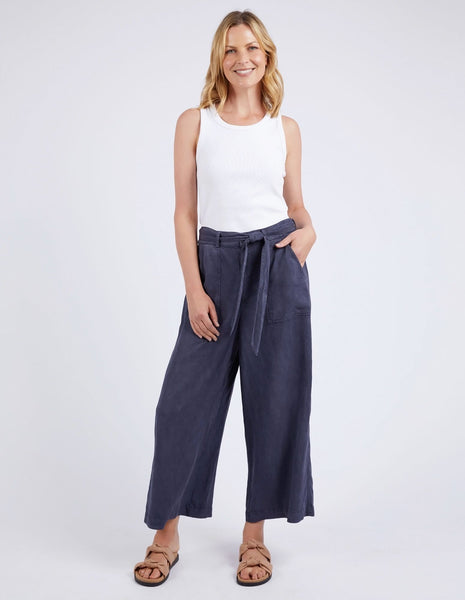 Blissed Washed Pants - Navy