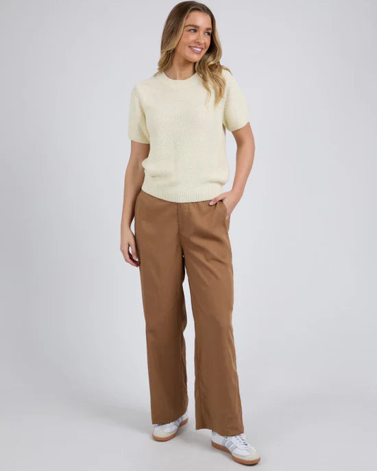 Blair Short Sleeve Knit - Vintage White