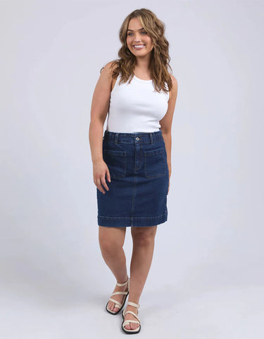 Lennox Denim Skirt - Dark Blue