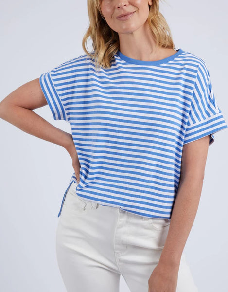 Yara stripe Tee - Cerulean