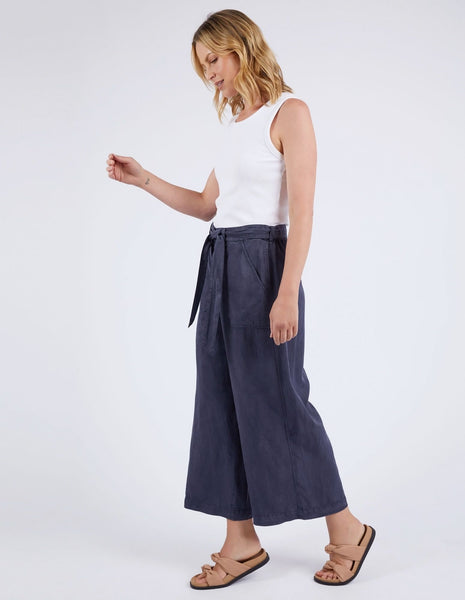 Blissed Washed Pants - Navy