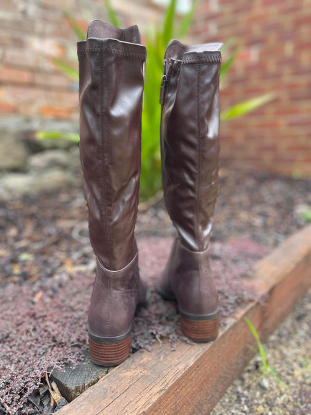 Tetley Long Boots - Chocolate