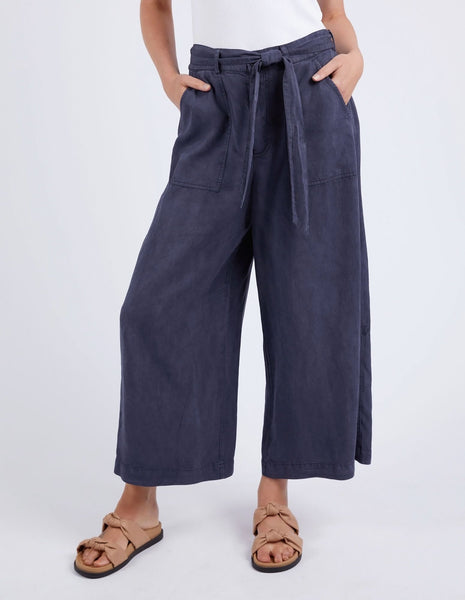 Blissed Washed Pants - Navy