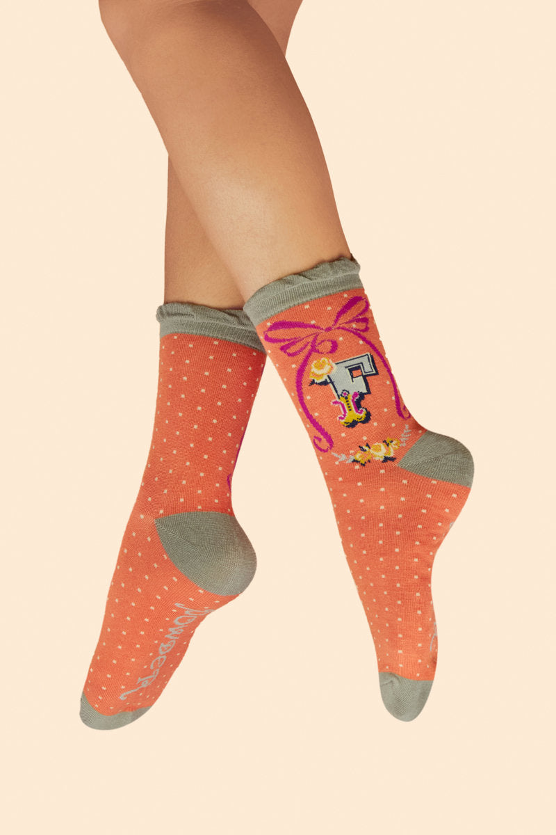 Letter Socks - F