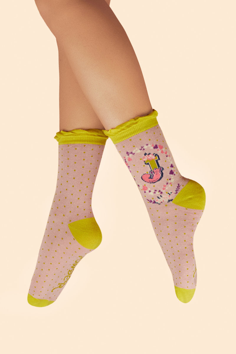 Letter Socks - J
