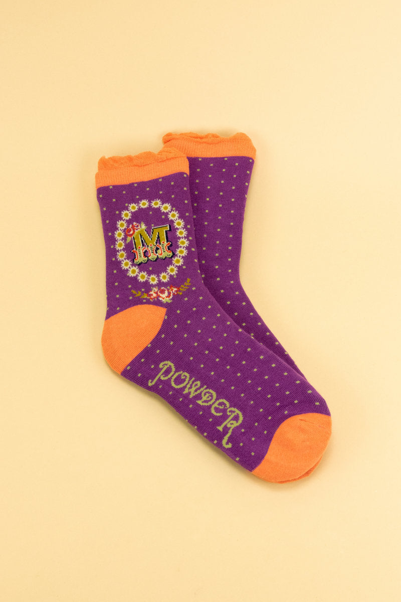 Letter Socks - M