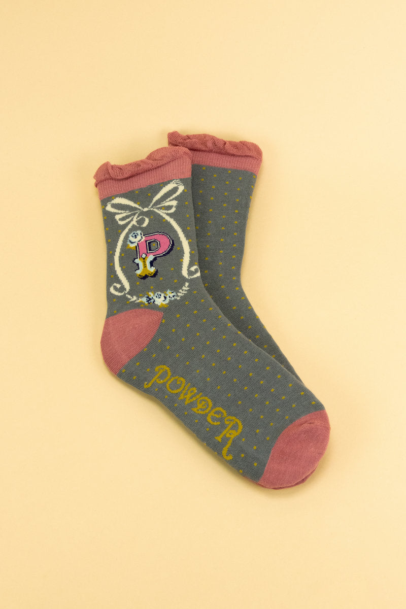 Letter Socks - P