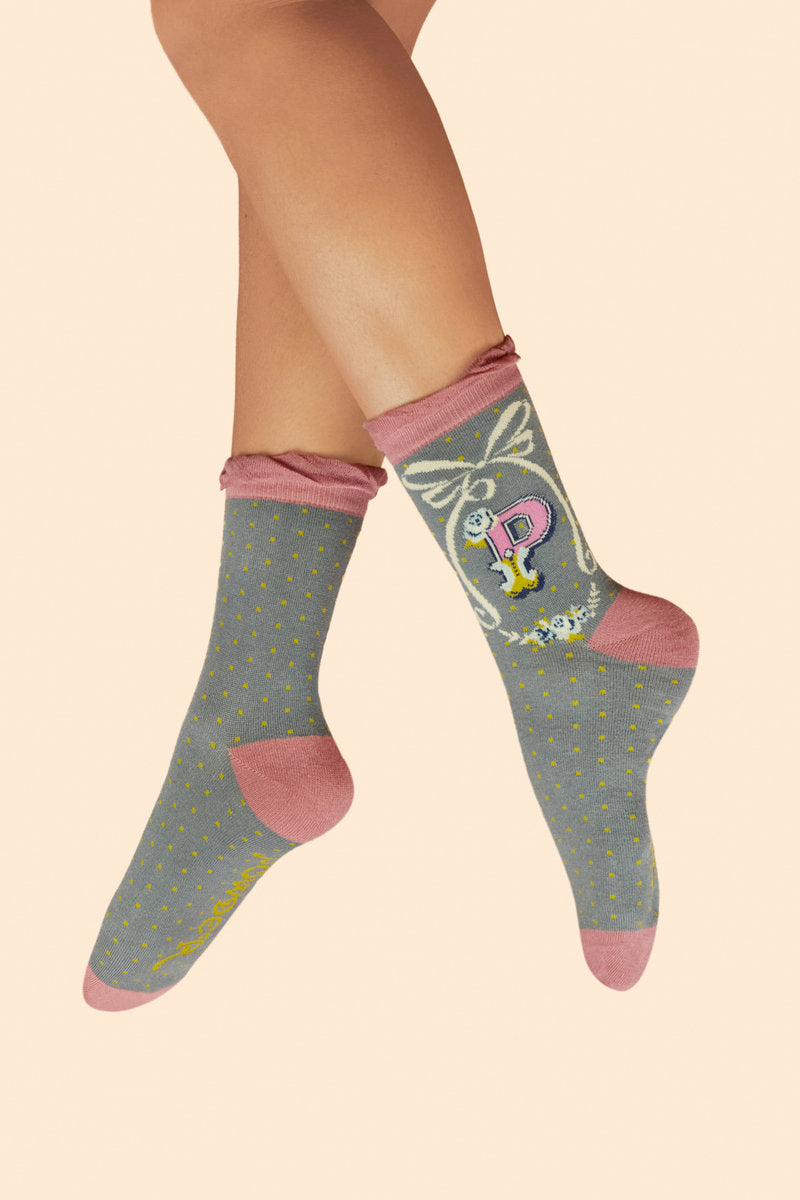 Letter Socks - P