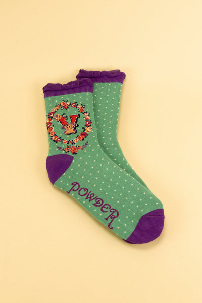 Letter Socks - V