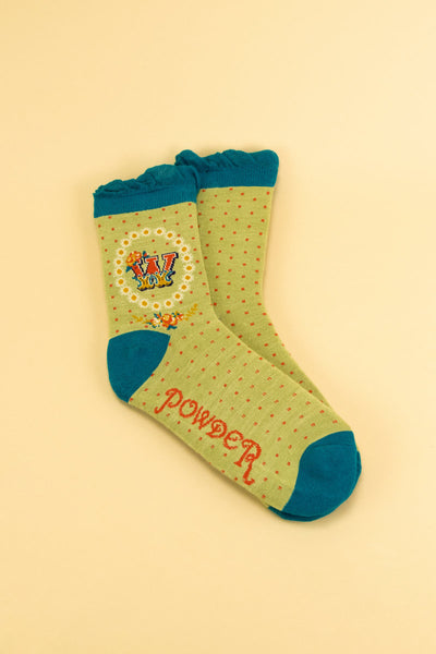 Letter Socks - W