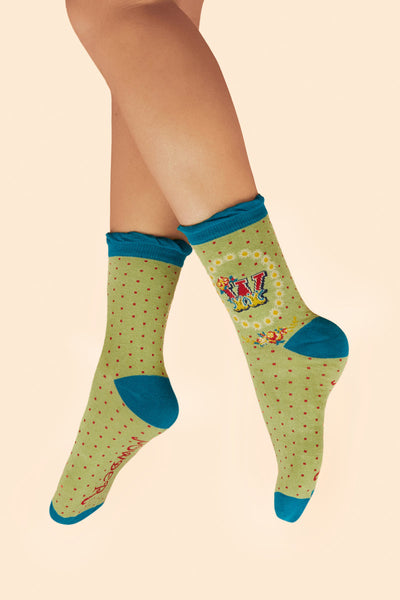 Letter Socks - W