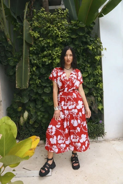 Bridgette Dress - Scarlet Floral