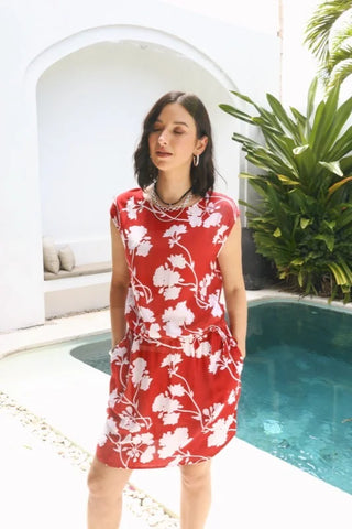 Alana Dress - Scarlet Floral