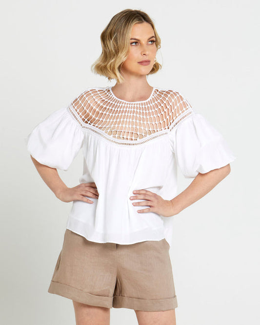 Faith Lace Top - White