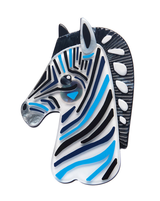 The Zealous Zebra Brooch