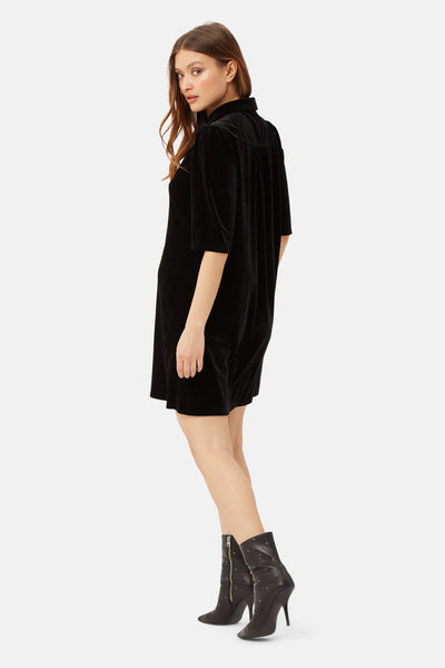 Peep Dress - Black Velvet