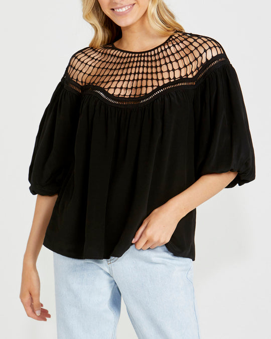 Faith Lace Top - Black