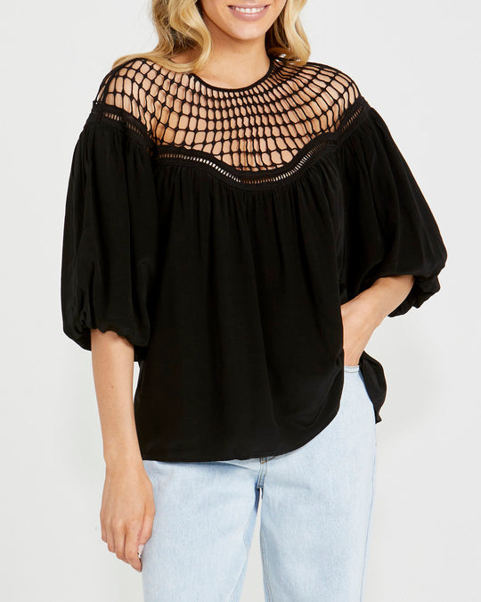 Faith Lace Top - Black