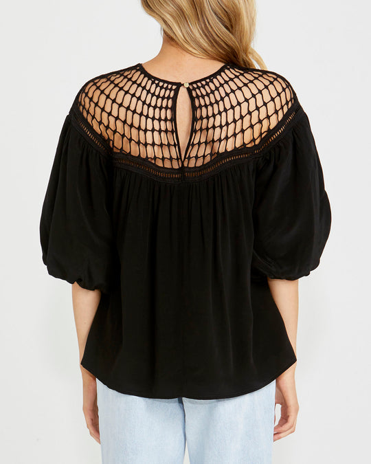 Faith Lace Top - Black