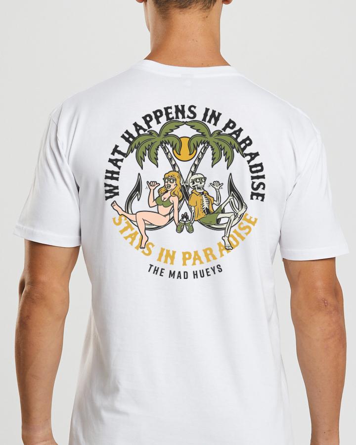 What Happens in Paradise Tee - White