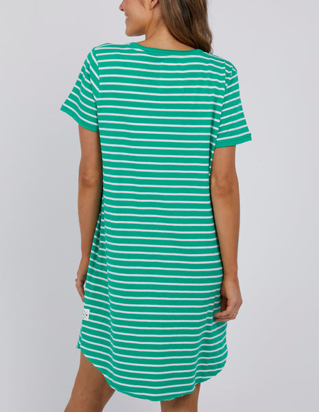 Mary Dress - Green Stripe